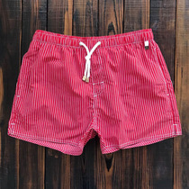 Mens beach pants Quick-drying short beach pants loose shorts three-point pants lined beach swimming pants Men