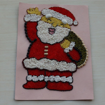 Worlds first fragrant whole grain paste painting handmade DIY seed painting Santa Claus with photo frame