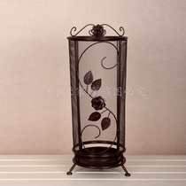 Baizilan special offer European-style home umbrella stand wrought iron umbrella stand hallway round storage umbrella bucket creative umbrella bucket