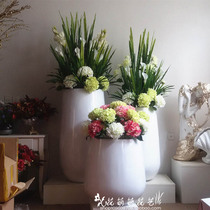 Eurostyle Floral Hotel Guesthouse Mall Large Flower Arrangement Flower Art GRP Ground Large Flower Vase Vase Suit Special Price