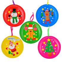 Xibao Christmas paper plate paste painting series 4 Christmas Tree 3D stereo kindergarten childrens handmade DIY materials