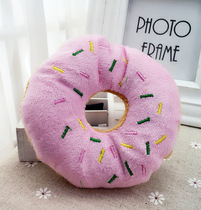 Two-color optional pink Brown Donut Plush voice connotation BB device pet dog cat toy supply