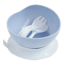 Front strength spill-proof bowl Non-slip suction cup bowl Baby independent eating baby bowl Paralympic supply training bowl
