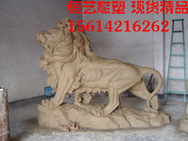 Male Lion Sculptures Glass GRP Lions Sculptures Tiger Sculptures Giraffe Sculpture Fly Lion Sculptures Emulation Lion Sculptures