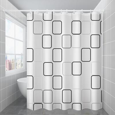 Shower curtain water strip partition curtain Japanese curtain thickened shower thickened not household set no magnetic tape Transparent
