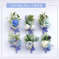Wristlet flower corsage] LittleBoyBlue Little Boy Blue newcomer wedding celebration dance simulation flower