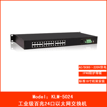 Industrial-grade 100 M 24-port switch Ethernet switch rack-mounted DC AC220V AC-DC power supply