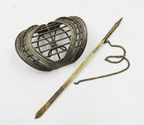 Seiko base silk old silver plate head set~Perfect package old(Chong crown special offer) Xinjiang collection