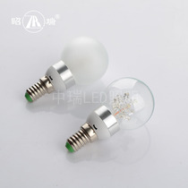 E14 Screw LED bulb 2W full degree luminous table lamp Small bulb Crystal light Small mouth led bulb Bedroom night light