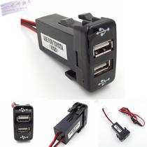 Toyota car USB charger one drag two fast charge 2 1A special car dedicated double USB modified blank button position