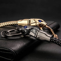 Dedicated for Land Rover Jaguar Keychain Discovery XFL Range Rover XJ Aurora F-PACE Car Key Hanging Chain