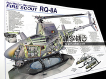RQ8A RQ-8A-1 Fire Scout US Armed Unmanned Helicopter Wall Chart Poster Decorative Painting