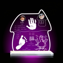 Handfoot printing Crystal hand foot printing Horse Sheep Baby Crystal baby souvenir diy custom interior carving happy home