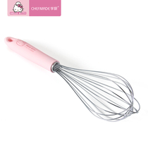  chefmade Learn kitchen whisk manual household handheld 304 stainless steel bold egg whisk