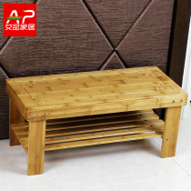 Nanzhu sitting stool Ottoman childrens solid wood shoe rack wear shoes stool shoe cabinet storage stool long stool special price