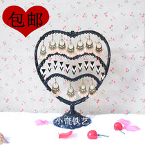 Korean Iron Art Earrings Earrings Ear-ear sandwich shaped Tripod Accessories PRINCESS CONTAINING SHELF