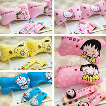 Japanese cute cartoon car headrest car neck pillow seat cervical Pillow Pair of neck pillow
