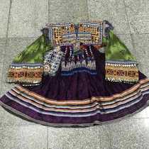  Afghan handmade old embroidered coin tassel beaded heavy industry dress is not returnable