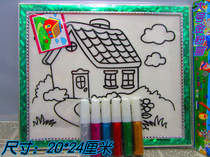 Sand painting Gold Powder painting plastic painting factory direct sale childrens diy making educational toys coloring painting color painting