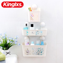  Jinlixianzi bathroom suction wall storage storage rack powerful suction cup bathroom removable storage rack three-piece set