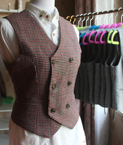 New style of female dress thousands of bird gra coat female retro short wool nail horse academy wind double line buckle