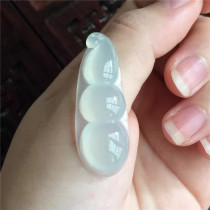 (Mingkai Jade) Natural A- Cargo Jade Ice Seed Bean Pendant