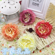 Emulated peony floral silk bouquet DIY chest floral head decorated with hats decorated with flowers 8CM