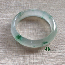 Myanmar natural old pit A goods Jade jade bracelet ice seed floating green flower jade bracelet children with certificate KC403