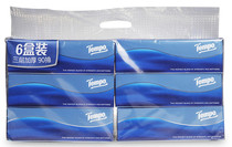 Tempo Debo box-packed paper face towel 6 boxes x90 100% raw wood pulp natural non-fragrant facial tissue paper paper