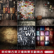 New Vini New Retro English Wall Flag Background Cloth Digital Spray-painting Studio Themed Photo Writing Real Background Paper