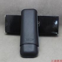 German Martin Wess 592 Corona Lang leather cigar case two Black