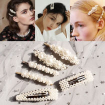 Side clip Korean popular hair card female imitation pearl hairclip bbclip sweet adult female fashion clip shake sound same style