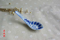 Antique Miscellaneous Antique collection Old porcelain Old objects Qing Dynasty fine porcelain pattern Old spoon Old spoon