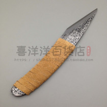 Left hand composite steel fruit tree grafting knife Cross-hand knife Woodworking cork cutting knife SK5 paste steel wood knife