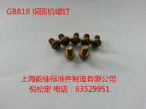 Copper round machine screws GB818-76 M6 series