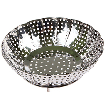 South Korea original imported adjustable telescopic steam curtain folding stainless steel cage steamer steamed grid rack drain fruit plate washing dish