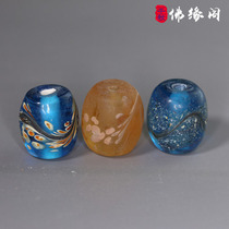 Buddha Yuan Pavilion Qing Dynasty Fengwei old glass beads Old glass bucket beads Old beads Buddha beads Loose beads DIY matching beads