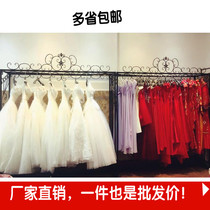 European iron wedding rack Wedding photo studio high-grade display rack Wedding shop shelves Floor-to-ceiling Cheongsam dress hanger