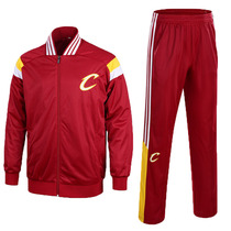 Cavaliers full open buckle suit James Owen Wade basketball training suit long sleeve jacket pants men