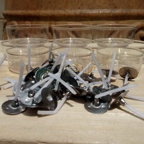 20 transparent plastic shells ten 20 candle wicks handmade DIY beeswax aromatherapy butter lamp tea wax cup set