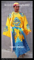 Treasure dragon and lion dance Dragon Lion Dance Dragon Lantern social Fire props: Qianlong emperor costume embroidery yellow dragon robe Dragon Hat