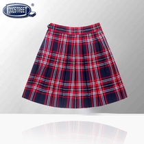 Lan Shi navy blue big red lattice culottes British skirt culottes QK-5405 School uniform