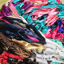  Color strip mesh hammock special offer New outdoor indoor swing factory direct sales ribbon hammock special offer with 2 ropes