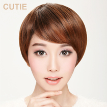 Delicate short hair wig female handsome hairstyle fluffy realistic short straight hair Sassoon wig set bobo head