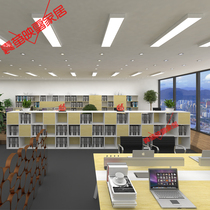 Double-sided lattice file cabinet Wooden partition cabinet Bookcase Display cabinet Combination lattice locker File cabinet Data cabinet