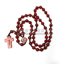 ROSARY of the ROSARY-Red AGATE rope woven ROSARY 8MM