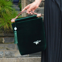 New original handmade Chinese Wind streaming Suvelvet handbag Mom Bupack Girl Bag Qipao Art Retro Nation