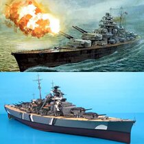 Trumpeter (Triangle)Assembled Warship Model 1 350 Battleship Bismarck 80601