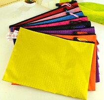 A4 colorful football pattern file bag waterproof zipper bag Oxford cloth color stationery bag information bag