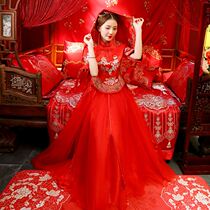 Xiuhe dress bride 2018 new wedding Chinese wedding dress Xiuhe dress bride return to the door to serve toast embroidered kimono